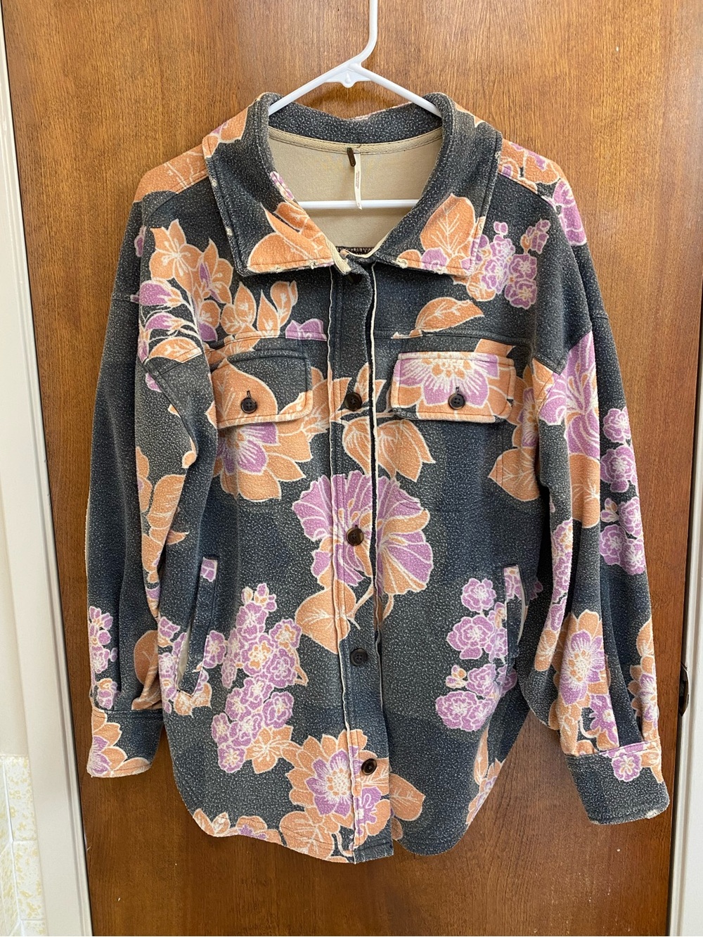 Free People Floral Button-Up Shacket